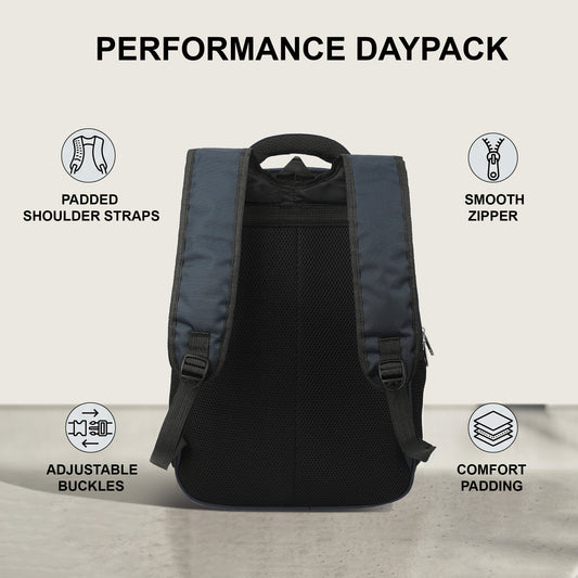 32 Litre Laptop Backpack Upto 18 inchs Laptop for School, Office, College & Travel Bag for Men and Women (Blue) | 3 Compartments, Side Pocket, Padded Shoulder Strap, Smooth-Glide Zippers