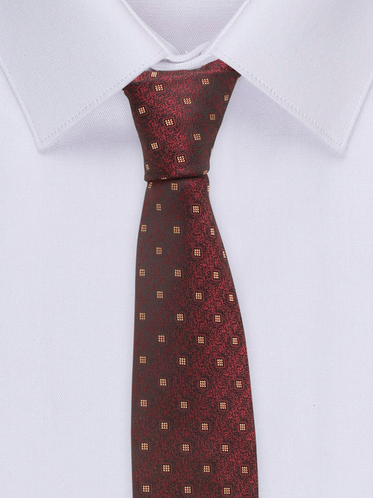 Men's Maroon Fashion Broad Tie