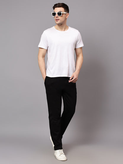 Men's Black Solid Casual Track Pant