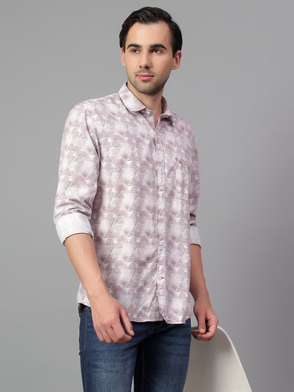 Casual Shirt for Men | Breathable & Soft with Color Fastness Regular Fit Spread Collar Neck Viscose Fabric Printed Pattern