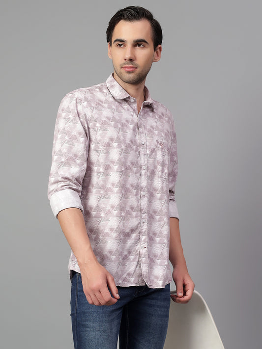 Casual Shirt for Men | Breathable & Soft with Color Fastness Regular Fit Spread Collar Neck Viscose Fabric Printed Pattern