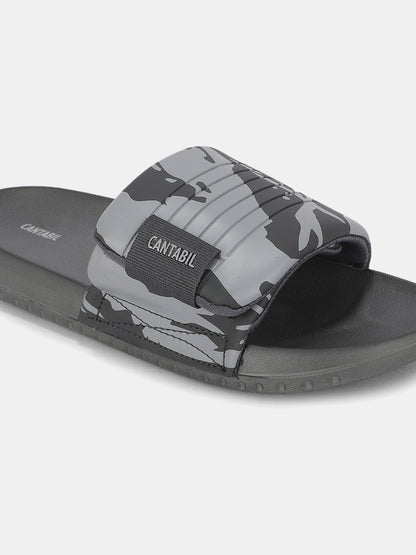 Men's Grey Colourblock Sliders