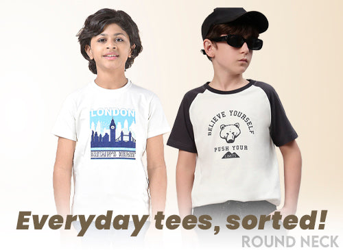 Boys Round Neck T-shirts