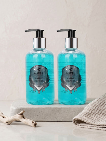 Luxury Marine Shower Gel for Men & Women | Pack of 2 x 200ml Each | Unisex Bodywash | Deep Cleansing, Hydrating, Moisturising | Suitable for All Skin Types