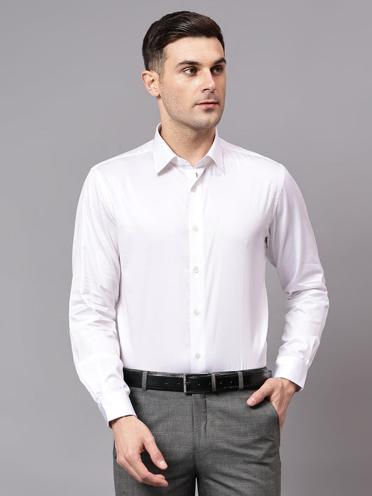 Formal Shirt for Men l Breathable & Soft with Color Fastness Regular Fit Spread Collar Neck Cotton Fabric Solid Pattern