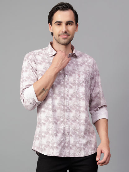 Casual Shirt for Men | Breathable & Soft with Color Fastness Regular Fit Spread Collar Neck Viscose Fabric Printed Pattern