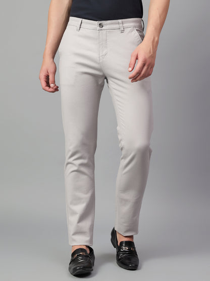 Casual Trouser for Men | Breathable & Soft with Color Fastness Regular Fit Cotton Blend Fabric Solid Pattern Button Closure