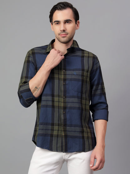 Casual Shirt for Men | Breathable & Soft with Color Fastness Regular Fit Spread Collar Neck Cotton Fabric Checkered Pattern