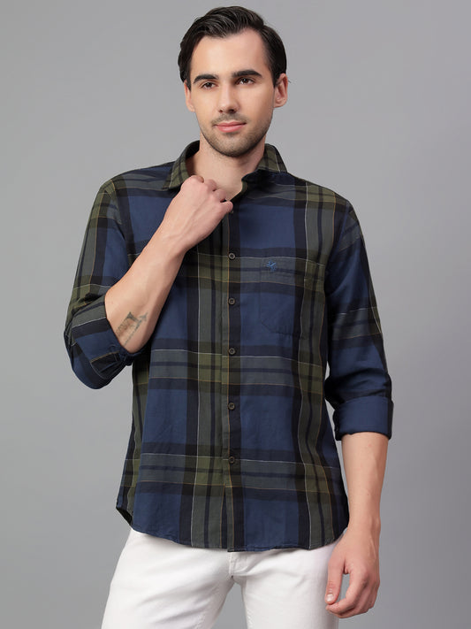 Casual Shirt for Men | Breathable & Soft with Color Fastness Regular Fit Spread Collar Neck Cotton Fabric Checkered Pattern