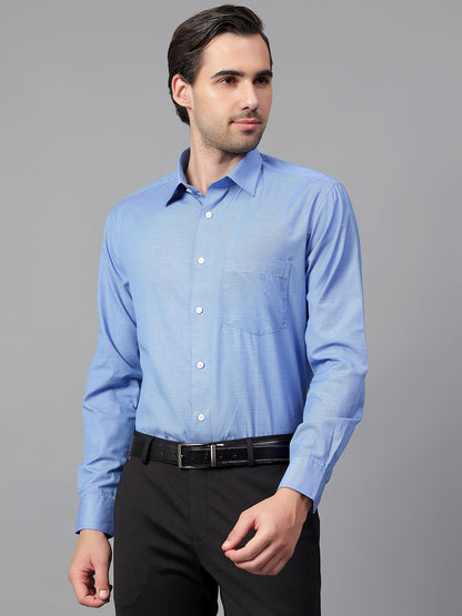 Formal Shirt for Men l Breathable & Soft with Color Fastness Regular Fit Spread Collar Neck Cotton Blend Fabric Checkered Pattern