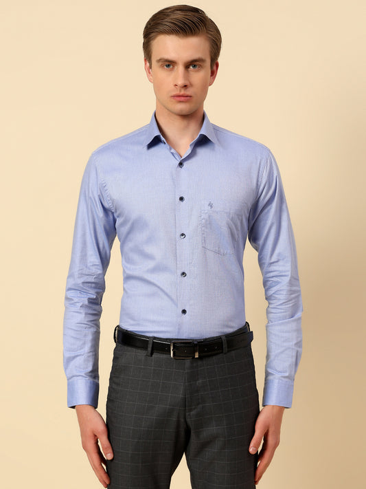Shirt for Men | Breathable & Soft with Color Fastness Regular Fit Spread Collar Pure Cotton Fabric Self Design Pattern
