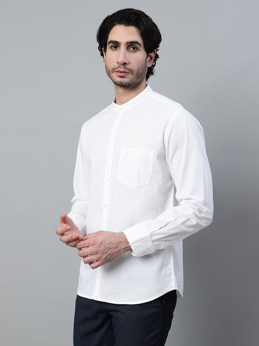 Casual Shirt for Men | Breathable & Soft with Color Fastness Regular Fit Spread Collar Neck Cotton Fabric Solid Pattern