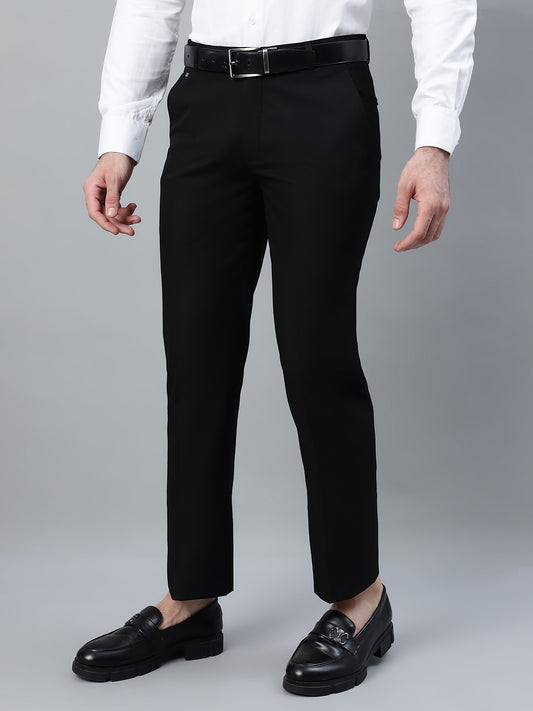 Formal Trouser for Men | Breathable & Soft with Color Fastness Regular Fit Poly Viscose Fabric Solid Pattern Hook & Eye Closure