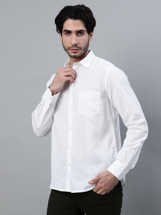 Casual Shirt for Men | Breathable & Soft with Color Fastness Regular Fit Spread Collar Neck Cotton Fabric Solid Pattern