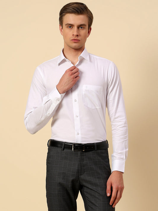Shirt for Men | Breathable & Soft with Color Fastness Regular Fit Spread Collar Pure Cotton Fabric Solid Pattern