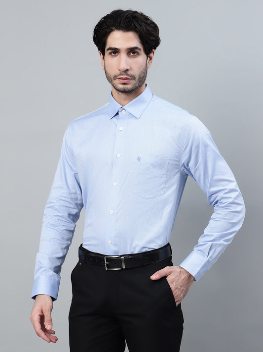 Formal Shirt for Men l Breathable & Soft with Color Fastness Regular Fit Spread Collar Neck Giza Cotton Fabric Solid Pattern