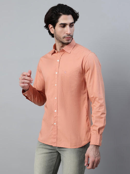 Casual Shirt for Men | Breathable & Soft with Color Fastness Regular Fit Spread Collar Neck Cotton Blend Fabric Solid Pattern