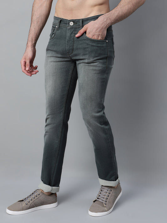 Denim Jeans for Men l Breathable & Soft with Color Fastness Ultra Narrow Fit Cotton Fabric Solid Pattern Button Closure