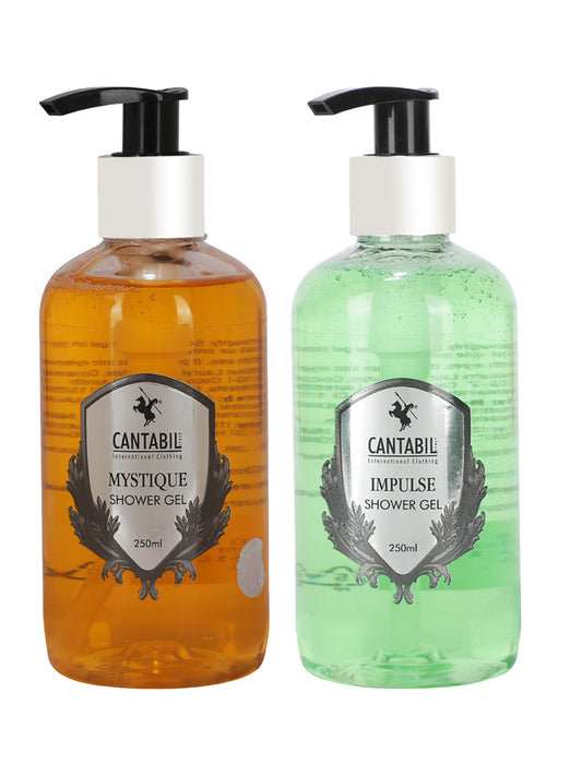 Cantabil Luxury Impulse & Mystique Body Wash Shower Gel for Men & Women | Pack of 2 x 200ml Each | Deep Cleansing, Hydrating, Moisturising | Suitable for All Skin Types