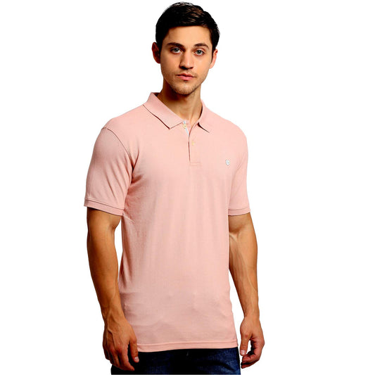 T-Shirt for Men | Breathable & Soft with Color Fastness Regular Fit Polo Neck Poly Cotton Fabric Solid Pattern