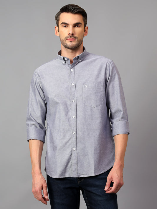 Casual Shirt for Men | Breathable & Soft with Color Fastness Regular Fit Spread Collar Neck Cotton Fabric Solid Pattern