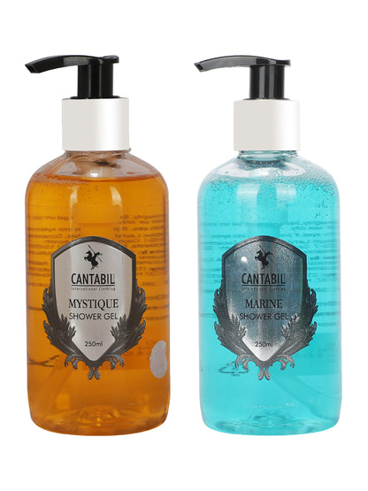 Cantabil Luxury Marine & Mystique Body Wash Shower Gel for Men & Women | Pack of 2 x 200ml Each | Deep Cleansing, Hydrating, Moisturising | Suitable for All Skin Types