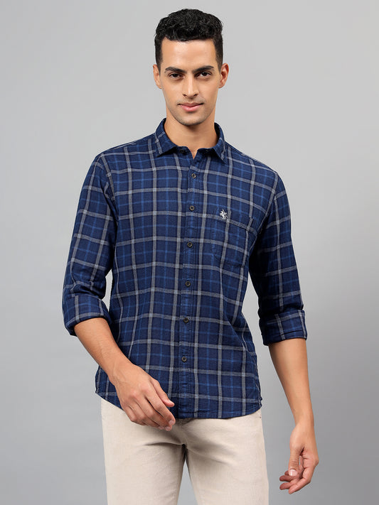 Casual Shirt for Men | Breathable & Soft with Color Fastness Regular Fit Spread Collar Neck Cotton Fabric Checkered Pattern