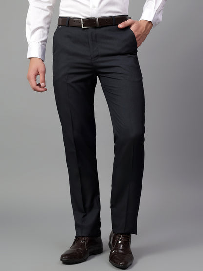 Formal Trouser for Men | Breathable & Soft with Color Fastness Regular Fit Poly Viscose Fabric Solid Pattern Hook & Eye Closure