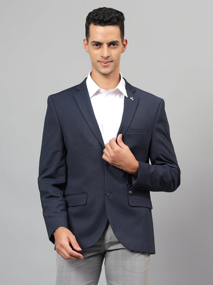 Blazer for Men | Premium Casual Blazer Slim Fit Notched Collar Terry Rayon Fabric Self Design Pattern