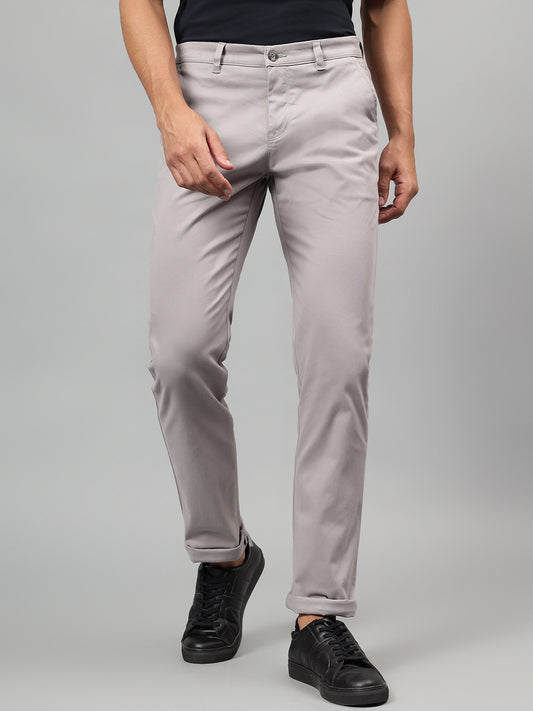 Casual Trouser for Men | Breathable & Soft with Color Fastness Regular Fit Cotton Blend Fabric Solid Pattern Button Closure