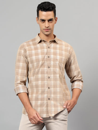 Casual Shirt for Men | Breathable & Soft with Color Fastness Regular Fit Spread Collar Neck Cotton Fabric Checkered Pattern