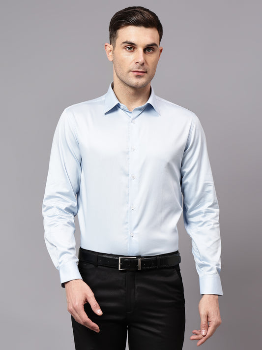 Formal Shirt for Men l Breathable & Soft with Color Fastness Regular Fit Spread Collar Neck Cotton Fabric Solid Pattern