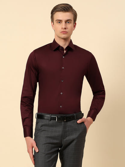 Shirt for Men | Breathable & Soft with Color Fastness Regular Fit Spread Collar Pure Cotton Fabric Solid Pattern