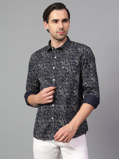 Casual Shirt for Men | Breathable & Soft with Color Fastness Regular Fit Spread Collar Neck Cotton Fabric Printed Pattern