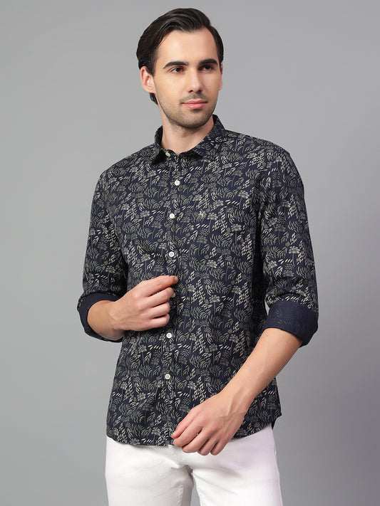 Casual Shirt for Men | Breathable & Soft with Color Fastness Regular Fit Spread Collar Neck Cotton Fabric Printed Pattern