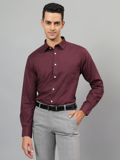Formal Shirt for Men l Breathable & Soft with Color Fastness Regular Fit Spread Collar Neck Cotton Fabric Solid Pattern