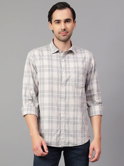 Casual Shirt for Men | Breathable & Soft with Color Fastness Regular Fit Spread Collar Neck Cotton Fabric Checkered Pattern
