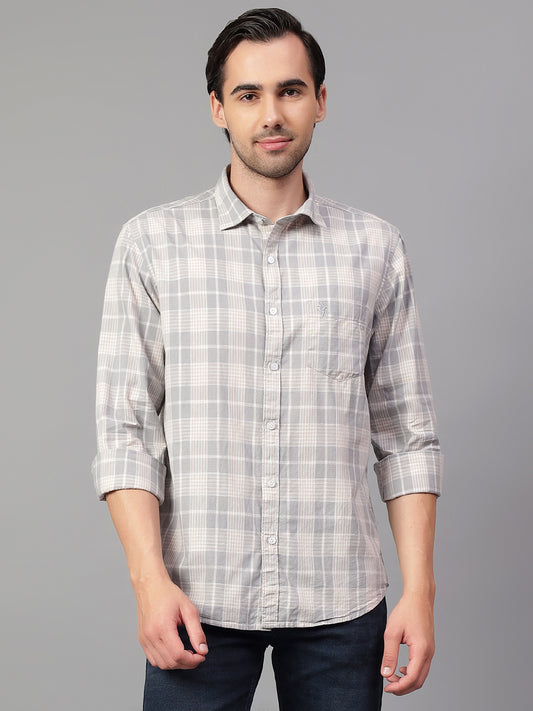 Casual Shirt for Men | Breathable & Soft with Color Fastness Regular Fit Spread Collar Neck Cotton Fabric Checkered Pattern