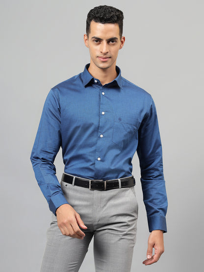 Formal Shirt for Men l Breathable & Soft with Color Fastness Regular Fit Spread Collar Neck Giza Cotton Fabric Solid Pattern