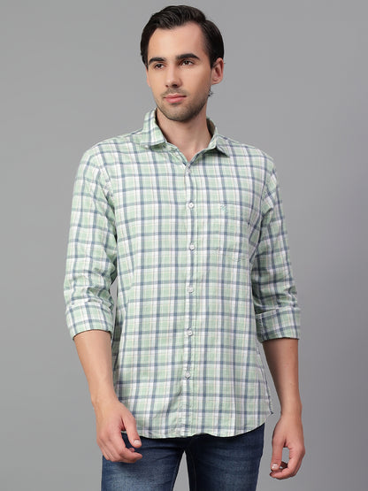 Casual Shirt for Men | Breathable & Soft with Color Fastness Regular Fit Spread Collar Neck Cotton Fabric Checkered Pattern