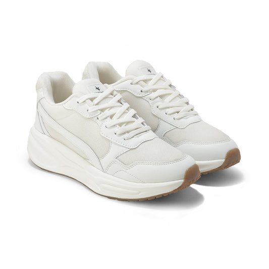 Men's White Solid Casual Shoes