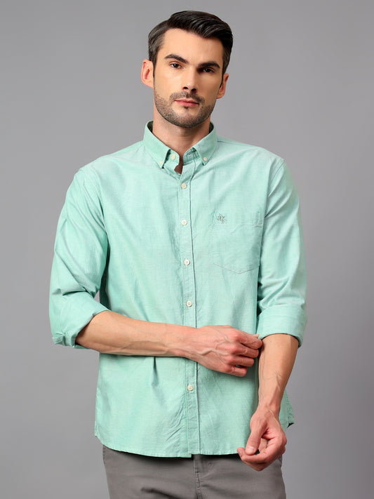 Casual Shirt for Men | Breathable & Soft with Color Fastness Regular Fit Spread Collar Neck Cotton Fabric Solid Pattern