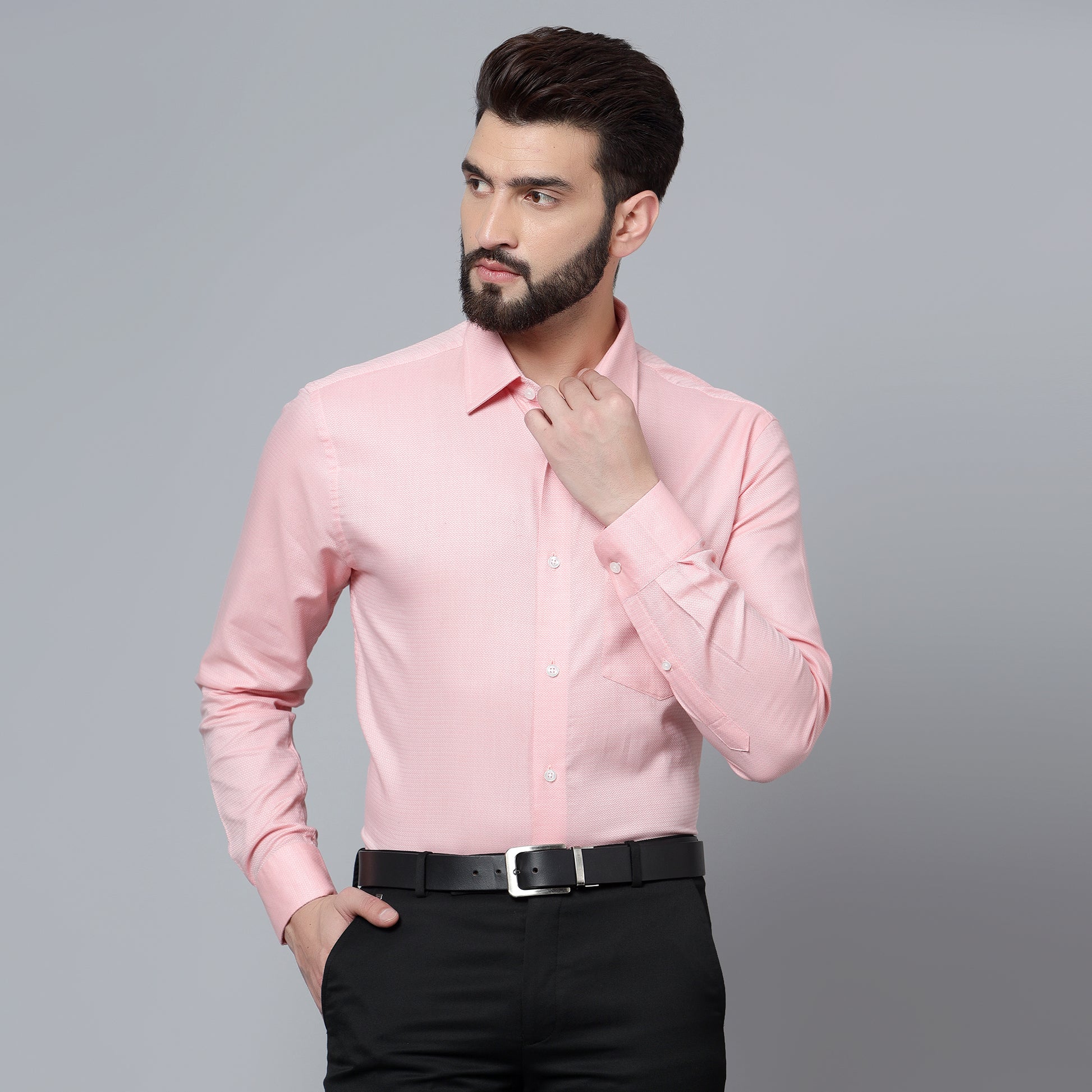 Cantabil Men Pink Shirt (7120771416203)