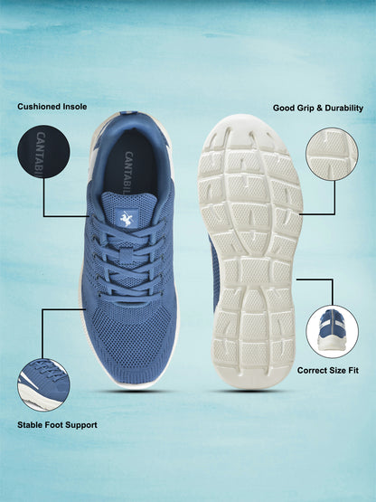 Casual Shoes for Men | Lightweight & Comfortable with Cushioned Insole Flynet Upper EVA Sole Lace Up Closure