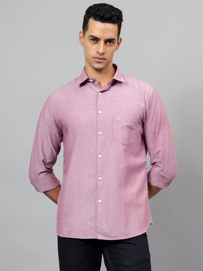 Casual Shirt for Men | Breathable & Soft with Color Fastness Regular Fit Spread Collar Neck Cotton Fabric Self Design Pattern
