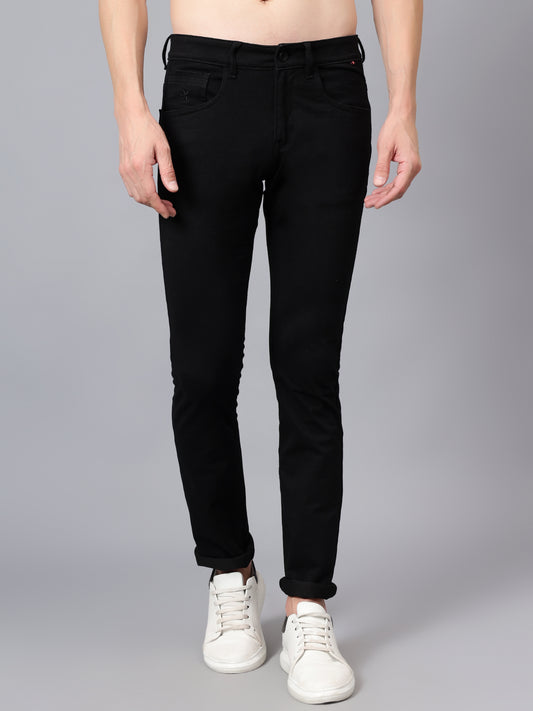 Denim Jeans for Men l Breathable & Soft with Color Fastness Narrow Fit Cotton Fabric Solid Pattern Button Closure