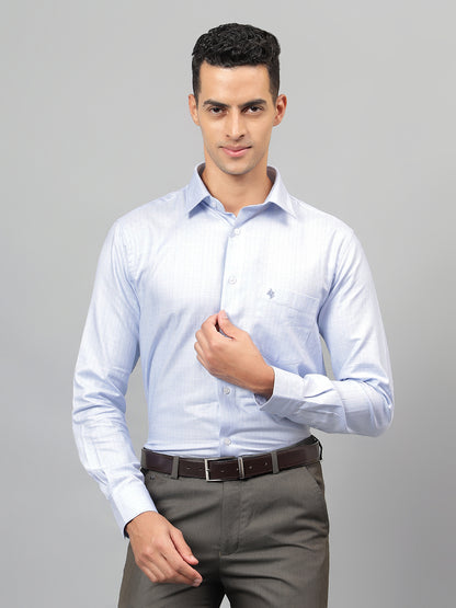 Formal Shirt for Men l Breathable & Soft with Color Fastness Regular Fit Spread Collar Neck Cotton Fabric Self Design Pattern