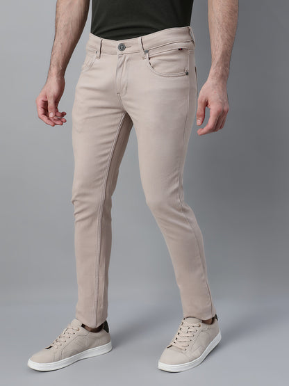 Men's Casual Flat front Fawn  Trousers