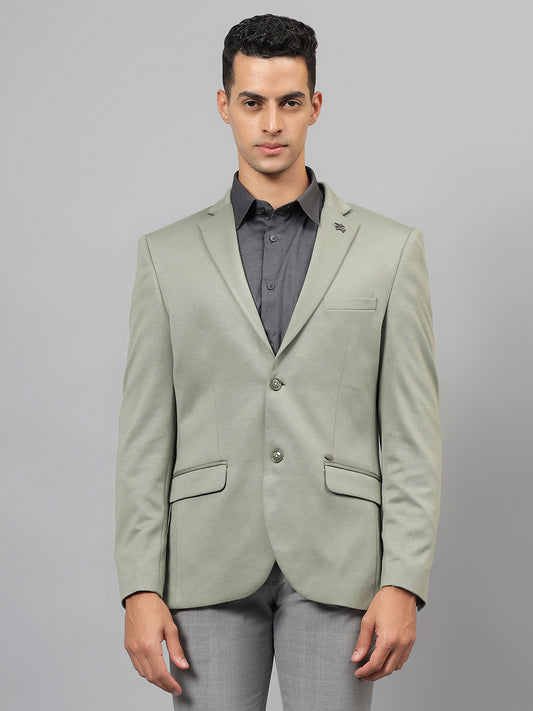Blazer for Men | Premium Casual Blazer Slim Fit Notched Collar Terry Rayon Fabric Solid Pattern