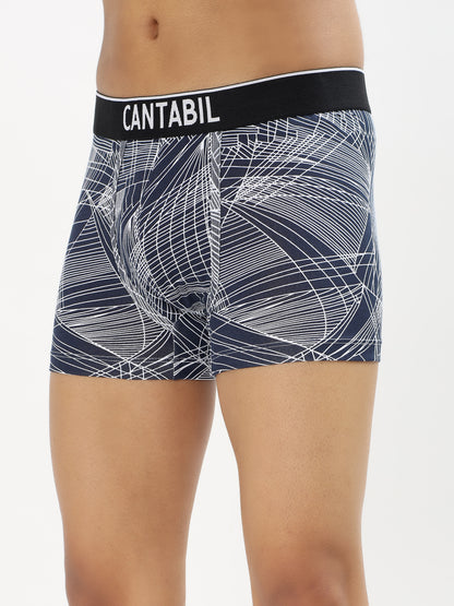 Men's Mix Printed Cotton Elastane Stretch Ultrasoft Fabric Pack of 3 Trunk